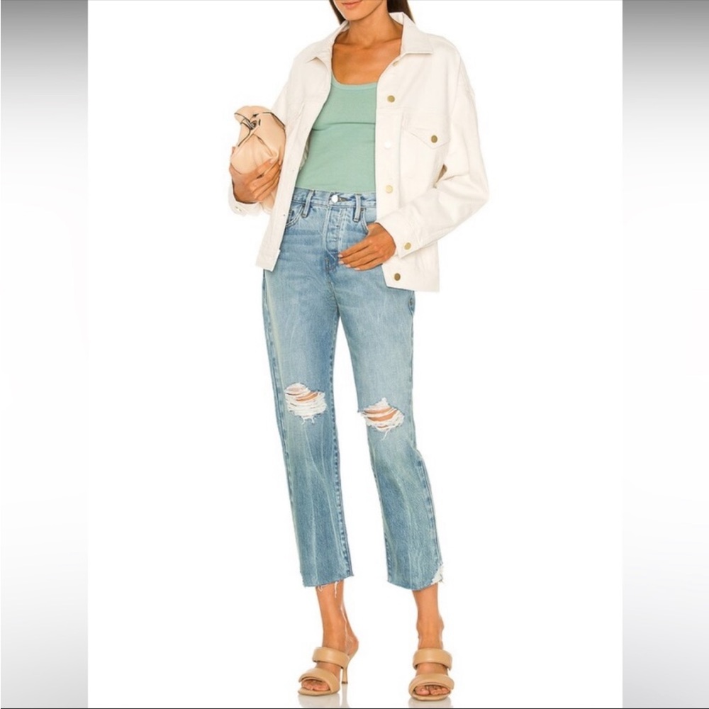 NWT FRAME Le Original Straight Jean in Limelight Chew Size 27